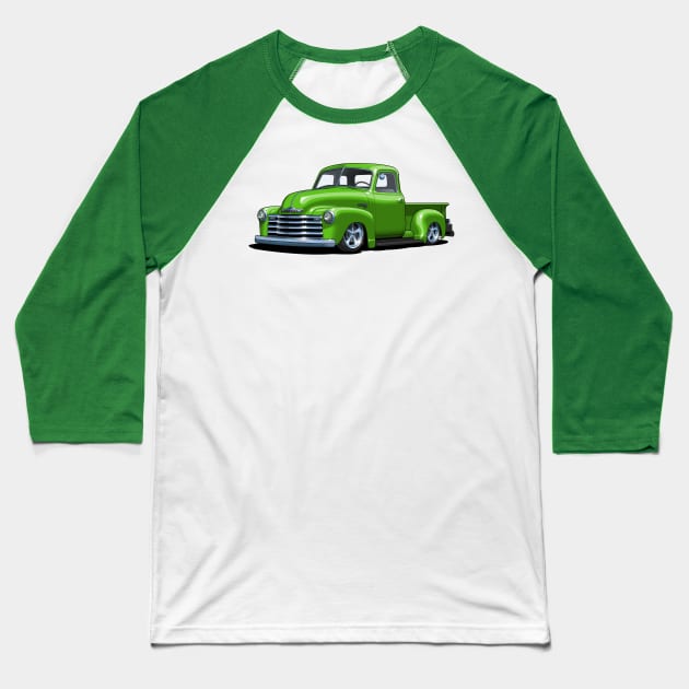 Custom 49 Chevy Pickup Truck Baseball T-Shirt by candcretro